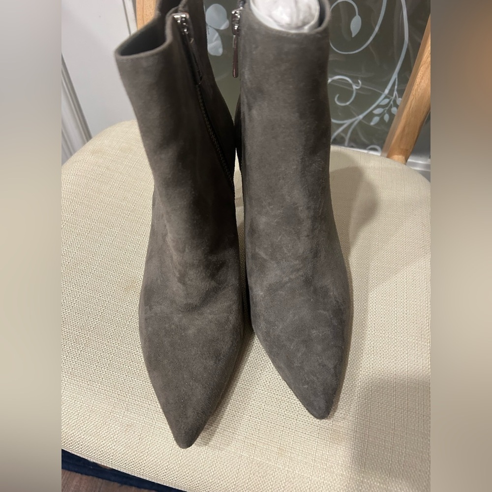 Michael Kors Taupe Suede Ankle Booties - Picture 1 of 5